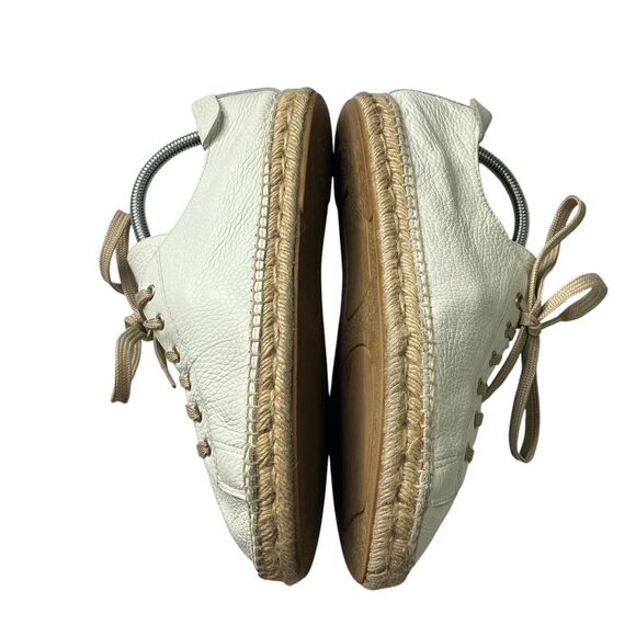 Maypol Espadrille Sneakers White Soft Leather Lace Up Casual Shoes‎ Anthropology - Picture 5 of 10